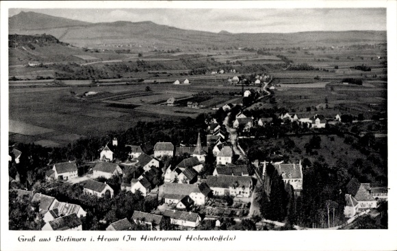 Ak Bietingen Gottmadingen im Hegau, Fliegeraufnahme