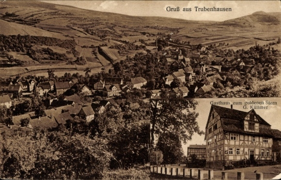 KP Trubenhausen Großalmerode w Hesji, Gasthaus zum goldenen Stern, widok całkowity
