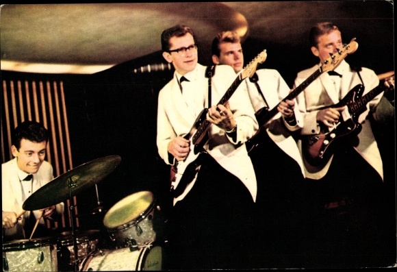 Postcard The Jumping Jewels, Hans van Eyk, Tjibbe Veeloo, Joop Oonk, Frits Tamminga, John van Leeuwarden