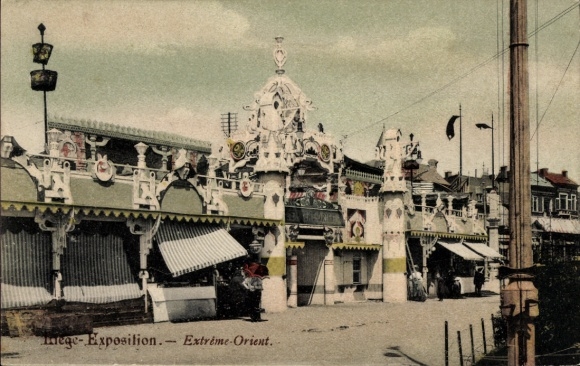 Postcard Liège, World Exhibition 1905, Far East Pavilion
