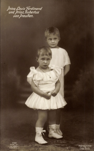 Ak Prinz Louis Ferdinand und Prinz Hubertus von Preußen, Portrait