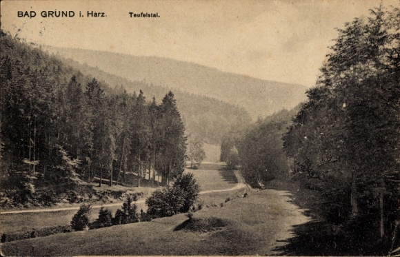 Ak Bad Grund im Harz, Teufelstal
