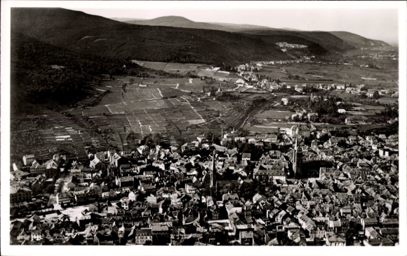 Ak Neustadt an der Weinstraße, Aufnahme von Neustadt, Weinberge, ruhige Landschaft,  Architektur