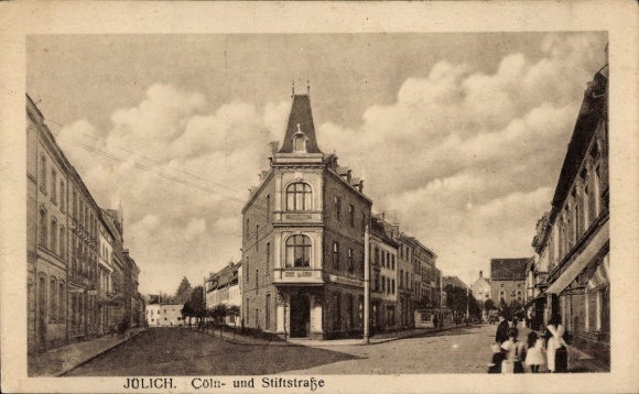 Ak Jülich in Nordrhein Westfalen, Köln- und Stiftstraße