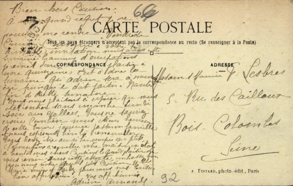 Postcard Billancourt Hauts de Seine, Avenue Edouard Vaillant