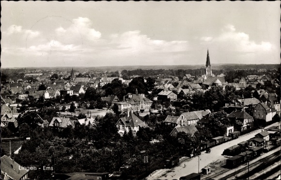 Ak Lingen an der Ems, Gesamtansicht