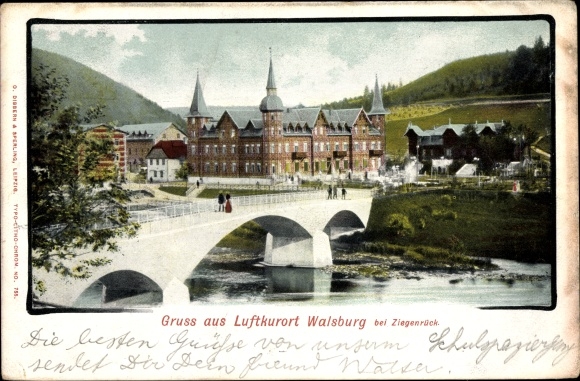PC Walsburg Eßbach in Thuringia, partial view, bridge