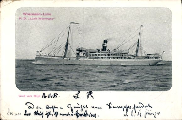 PC steamer Lucie Woermann, Woermann Line