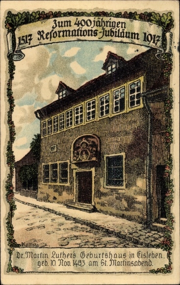 Artysta lito Kallista, Lutherstadt Eisleben, dr. Miejsce urodzenia Marcina Lutra, 400 lat Reformacji
