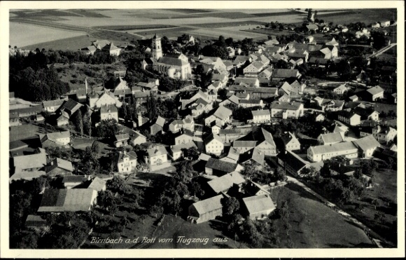 Postcard Bad Birnbach in Rottal Lower Bavaria, aerial photograph