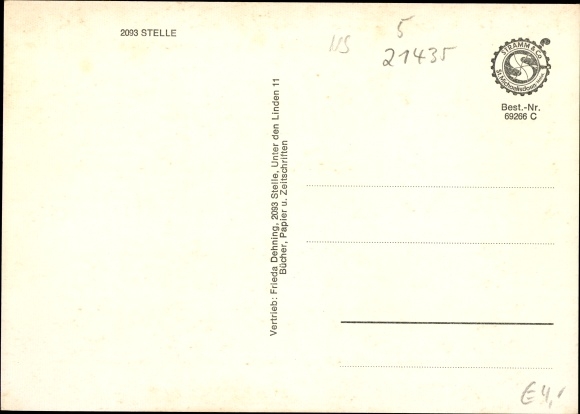 Postcard body in the district of Harburg, townscapes