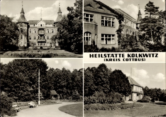Postcard Kolkwitz Brandenburg, sanatorium, park