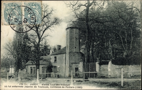 Ak Varennes Jarcy Essonne, Vieille Tour de l'Abbaye ou fut enfermee Jeanne de Toulouse
