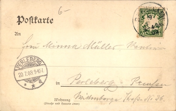 Postcard Bad Berneck in the Fichtelgebirge Bavaria, general view