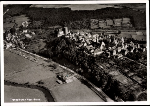 PC Trendelburg in northern Hesse, aerial photo of the place