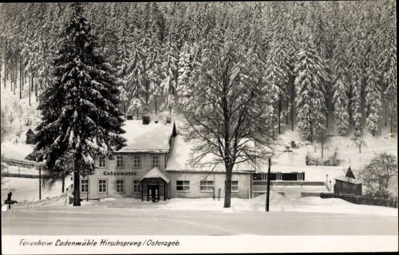 PC Hirschsprung Altenberg Osterzgebirge, Ferienheim Ladenmühle in winter