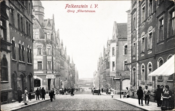 Ak Falkenstein im Vogtland, König-Albertstraße