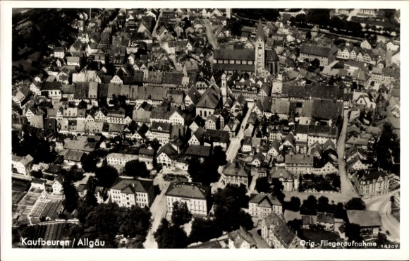 KP Neugablonz Kaufbeuren w Allgäu, zdjęcie lotnicze