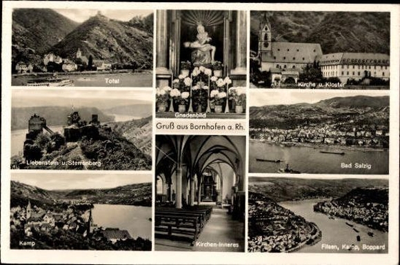10 old PCs Bornhofen am Rhein, various views