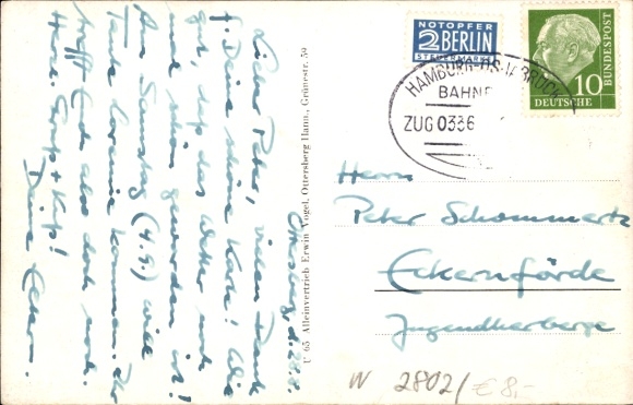 Postcard Ottersberg in Lower Saxony, Wümme, chapel, Grundbergsee, inn