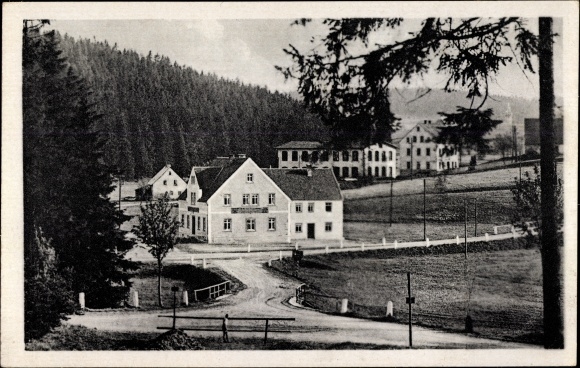 Postcard Kühnhaide Marienberg in the Ore Mountains of Saxony, Gasthof zum Schwarzwassertal