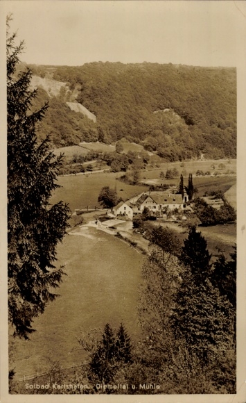 Postcard Bad Karlshafen on the Weser, Diemeltal and Mühle