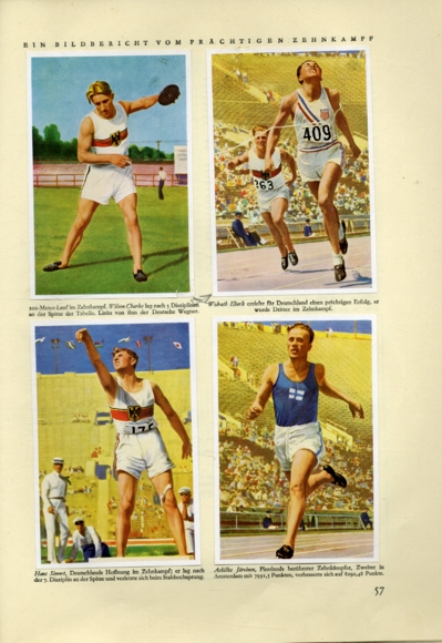 Olympiad 1932 collecting picture album Reemtsma cigarettes, Hamburg-Bahrenfeld 1932