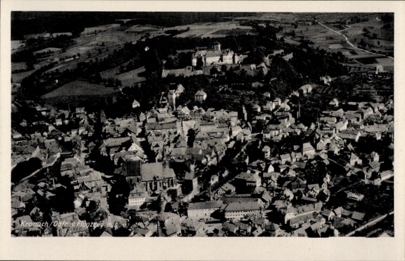 Ak Kronach in Oberfranken, Fliegeraufnahme
