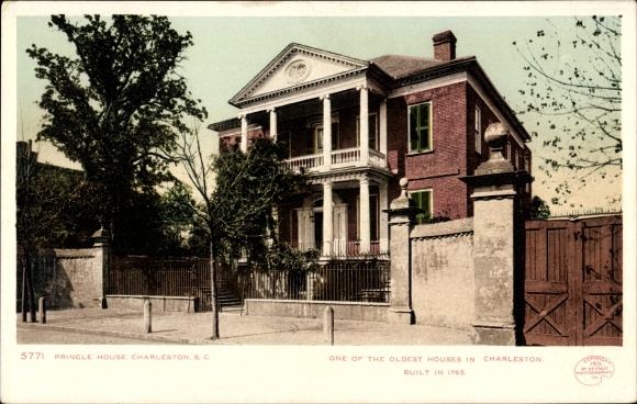 Ak Charleston Zuid-Carolina Verenigde Staten, Pringle House
