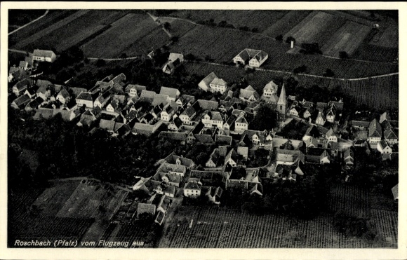 Ak Roschbach in der Pfalz, Luftaufnahme
