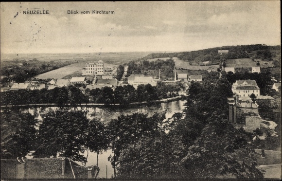 Postcard Neuzelle in Brandenburg, view from the church tower