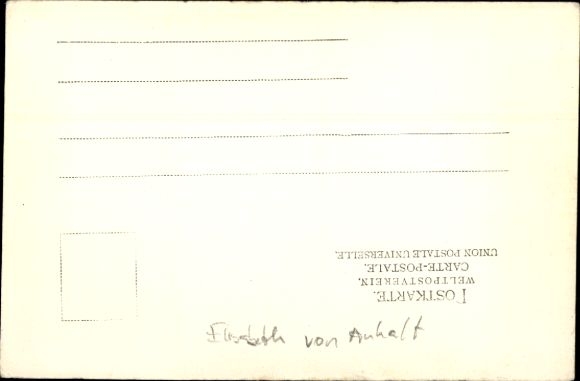 Postcard Grand Duke Adolf Friedrich V of Mecklenburg-Strelitz with Grand Duchess Elisabeth