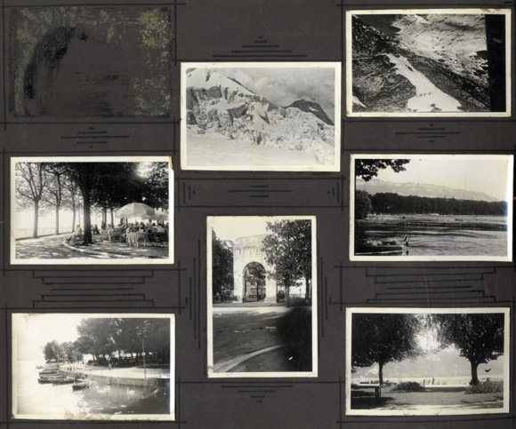 Photo album alpinism, mountaineers, glaciers, snow