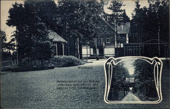 Jugendstil Ak Hüttengrund Hohenstein Ernstthal in Sachsen, Bethlehemstift, Waldhaus