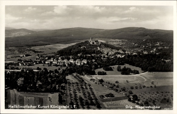 Postcard Königstein im Taunus Hessen, aerial photograph