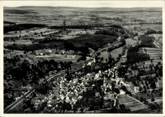 Ak Ruit Bretten in Baden, luchtfoto