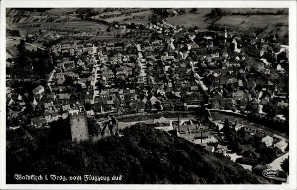 Postcard Waldkirch im Breisgau Black Forest, aerial photograph
