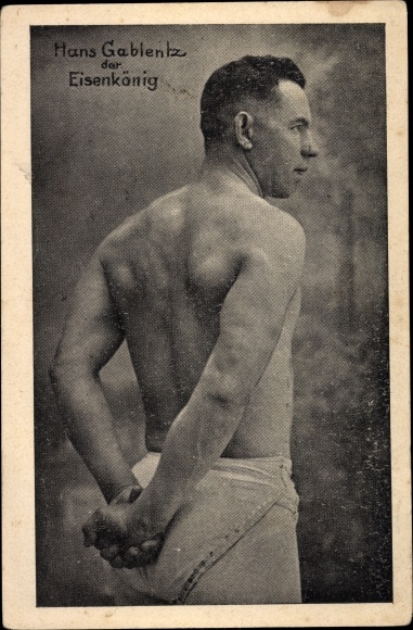 Postcard Hans Gablentz, the Iron King