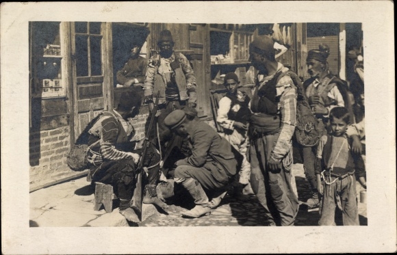 Photo Postcard Macedonian soldiers, 1. WW