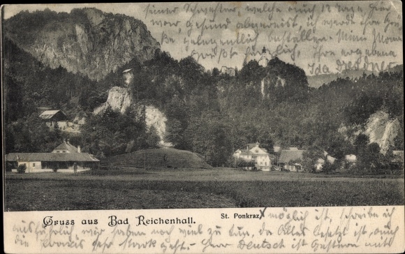 Postcard Karlstein Bad Reichenhall in Upper Bavaria, pilgrimage church of St. Pankraz