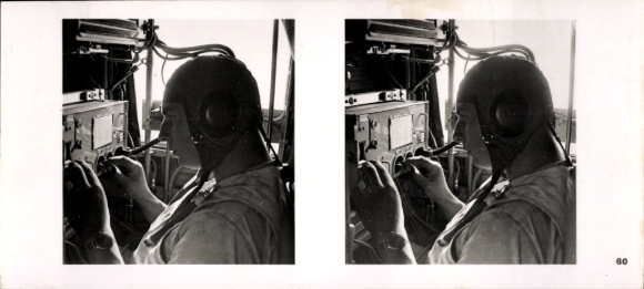 Stereo Raumbild Foto Fliegen und Siegen Nr. 60, Bordfunker