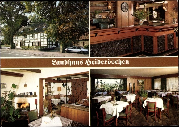 Postcard Ruhne Ense in Sauerland, Cafe Restaurant Heideröschen