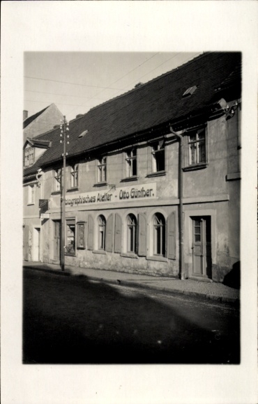 Foto Ak Hohenmölsen im Burgenlandkreis, Geschäftshaus, Photographisches Atelier Otto Günther