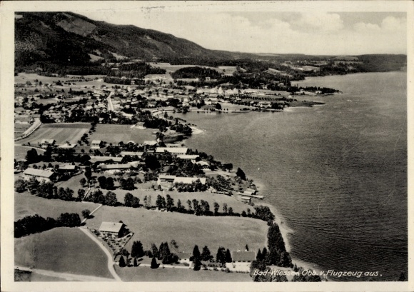 Postcard Bad Wiessee in Upper Bavaria, aerial photograph