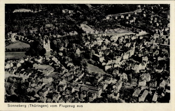 Ak Sonneberg in Thüringen, Fliegeraufnahme