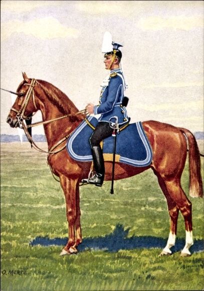 Artist Postcard Merté, Oskar, Lithuanian Uhlan Regiment No. 12