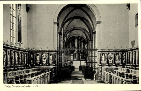 KP Marienmünster, widok na opactwo, chór