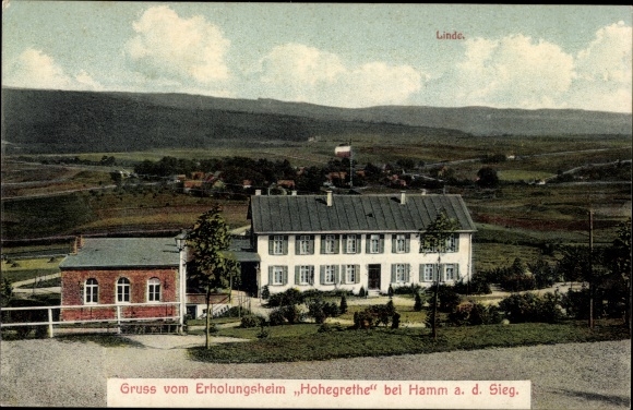 Postcard Hamm ad Sieg, the convalescent home Hohegrete with surroundings