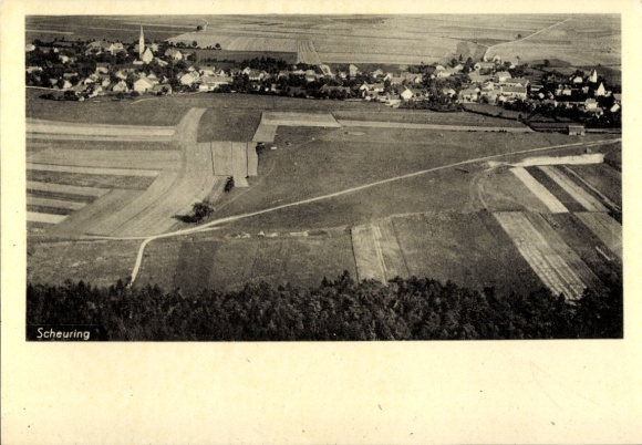 Ansichtkaart Scheuring in Opper-Beieren, luchtfoto