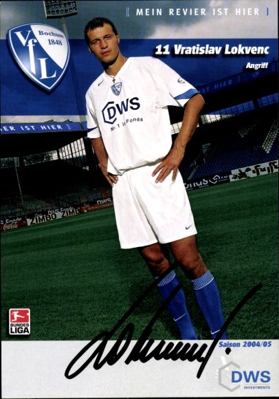 Autogrammkarte Fußballer Vratislav Lokvenc, VfL Bochum, Autogramm